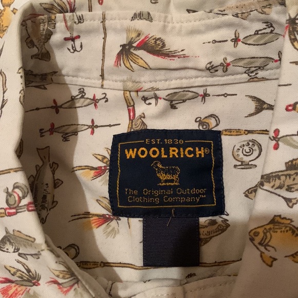 Woolrich Fishing Tackle & Lures Short Sleeve Button Down Shirt Size Larg… - Picture 3 of 5
